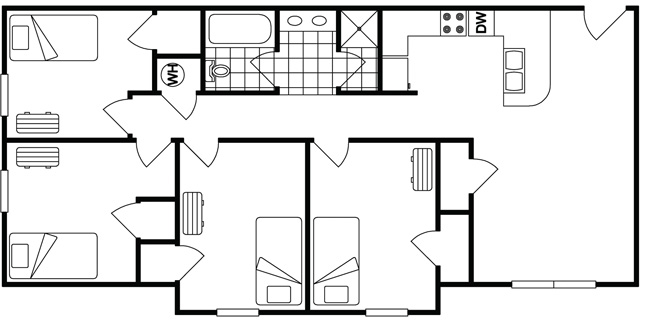 Waldron Square 4 Bedroom Floor Plan Layout Illustration 2