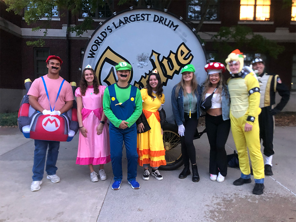 Members of RHA dressed as Mario Kart characters. 