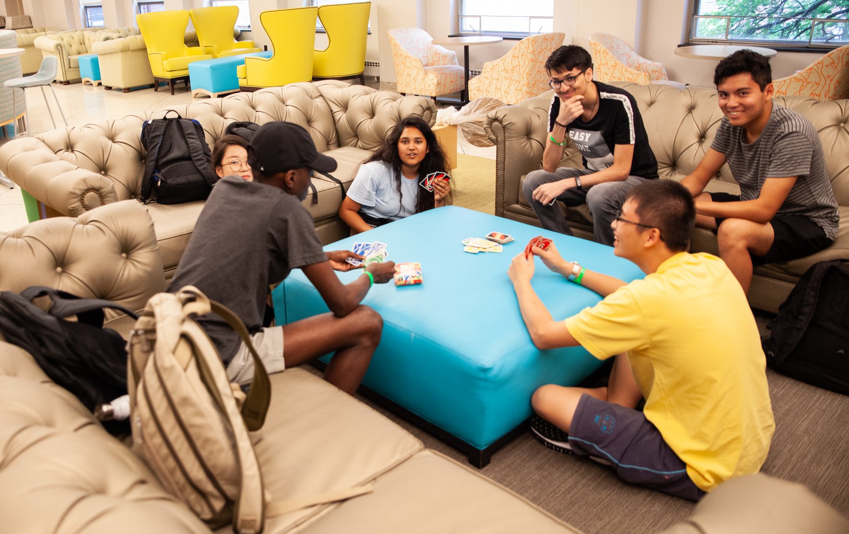 University Residences Students Playing Cards