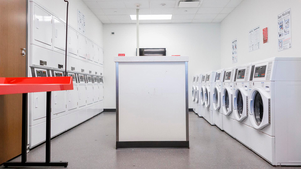 The laundry facility at North Hall.
