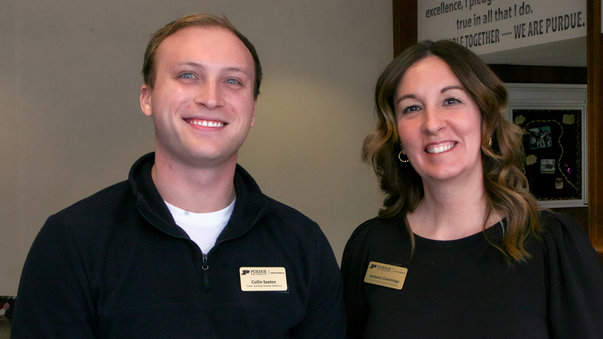 Collin Sexton, Campus Living and Compliance, alongside nominator Autumn Cummings