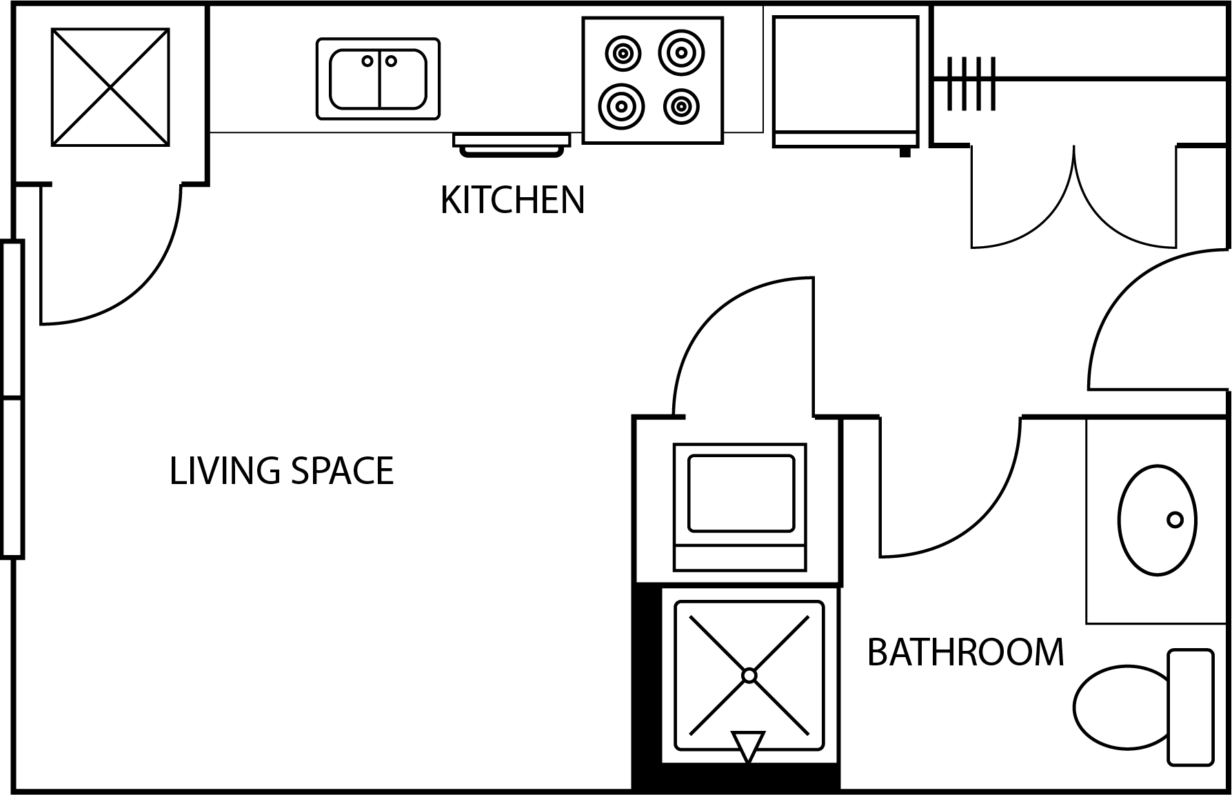 Aspire Floorplan Layout Illustration - Efficiency for 2 People