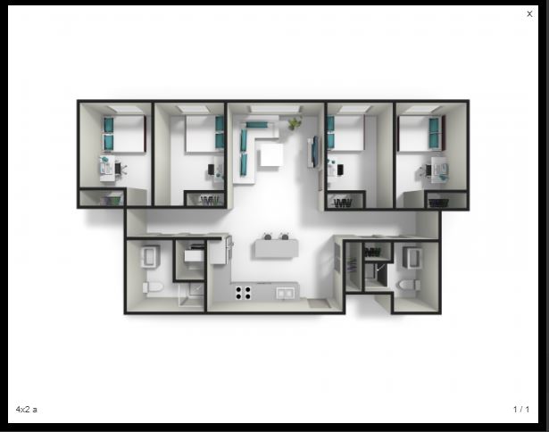 Fuse 4x2 A Floor Plan Illustration