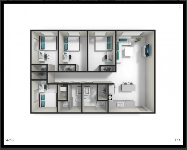 Fuse 4x2 B Floor Plan Illustration