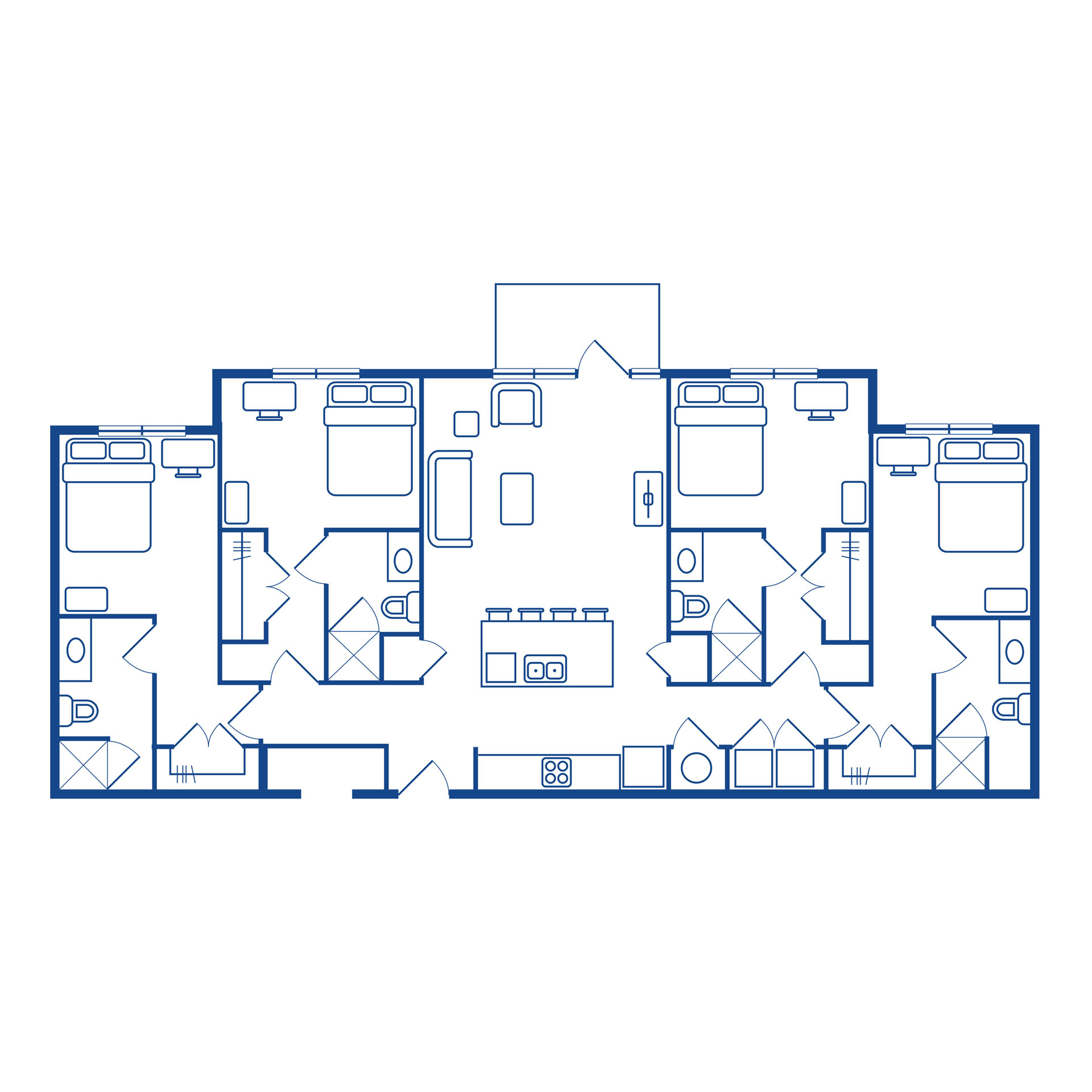 4 bedroom / 4 bath itd balcony floor plan