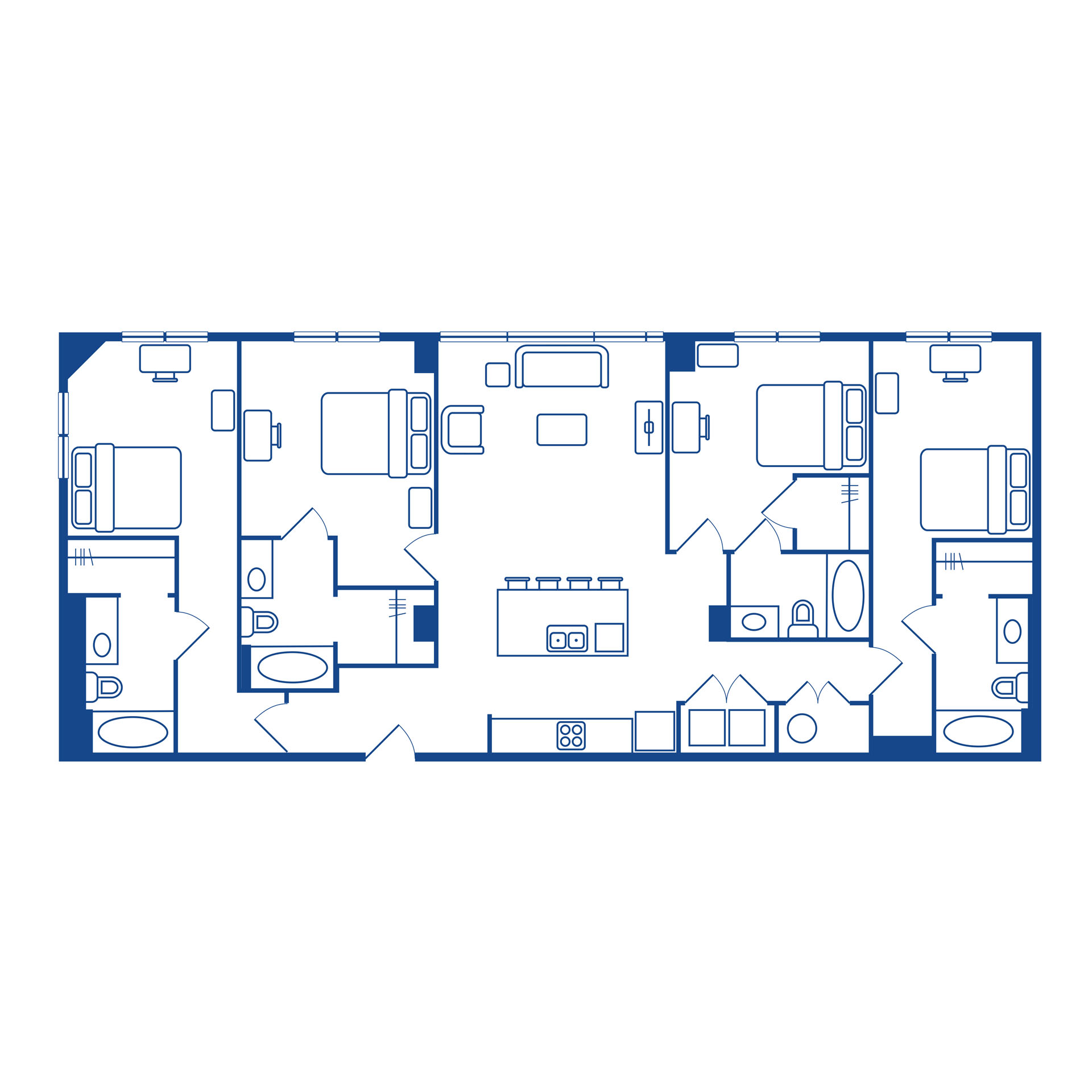 4 bedroom / 4 bath tower floor plan
