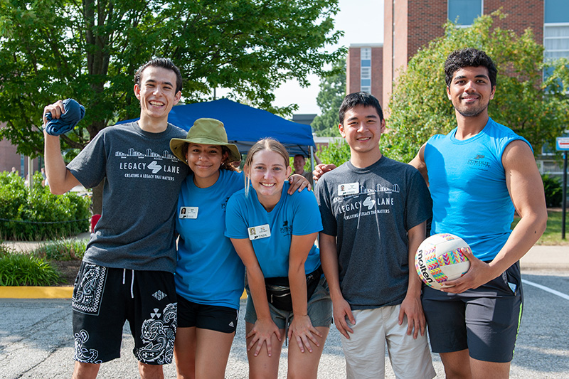 A group of students on a sunny day