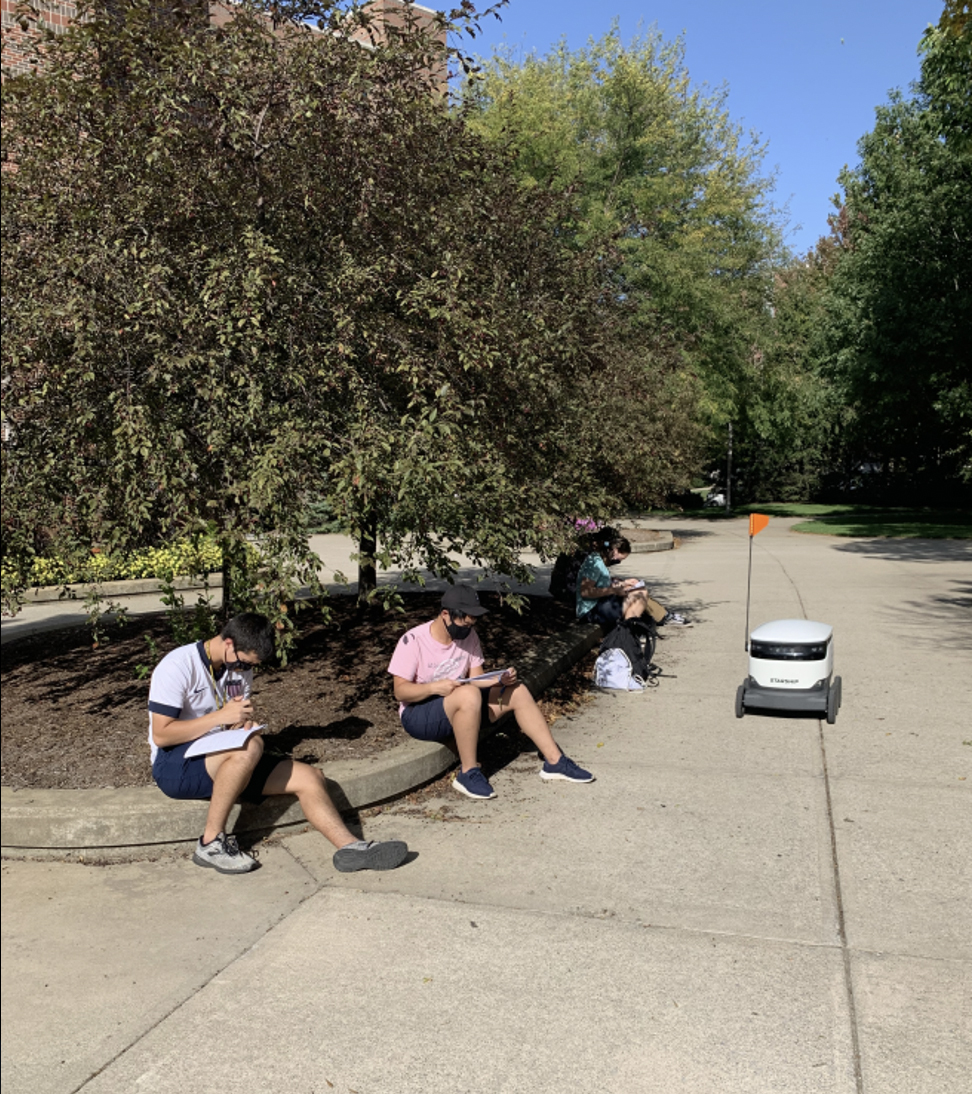 Students register to vote