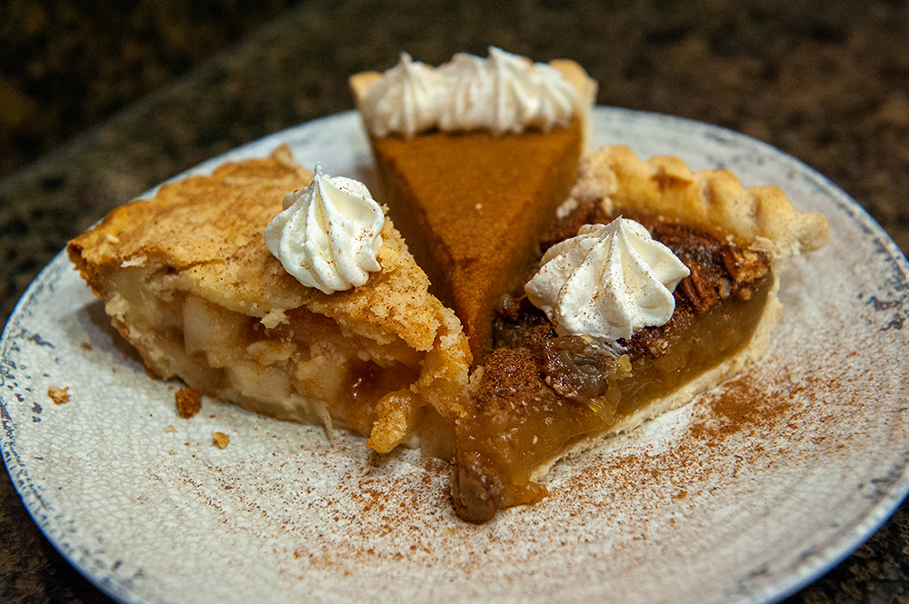 Pieces of pie served at Wiley Dining Court.