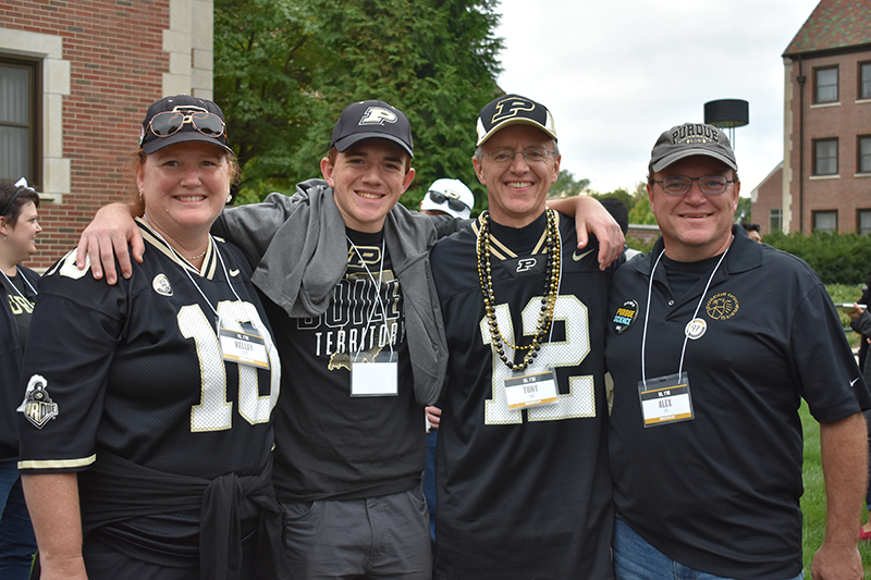 Guests enjoy a University Residences tailgate.