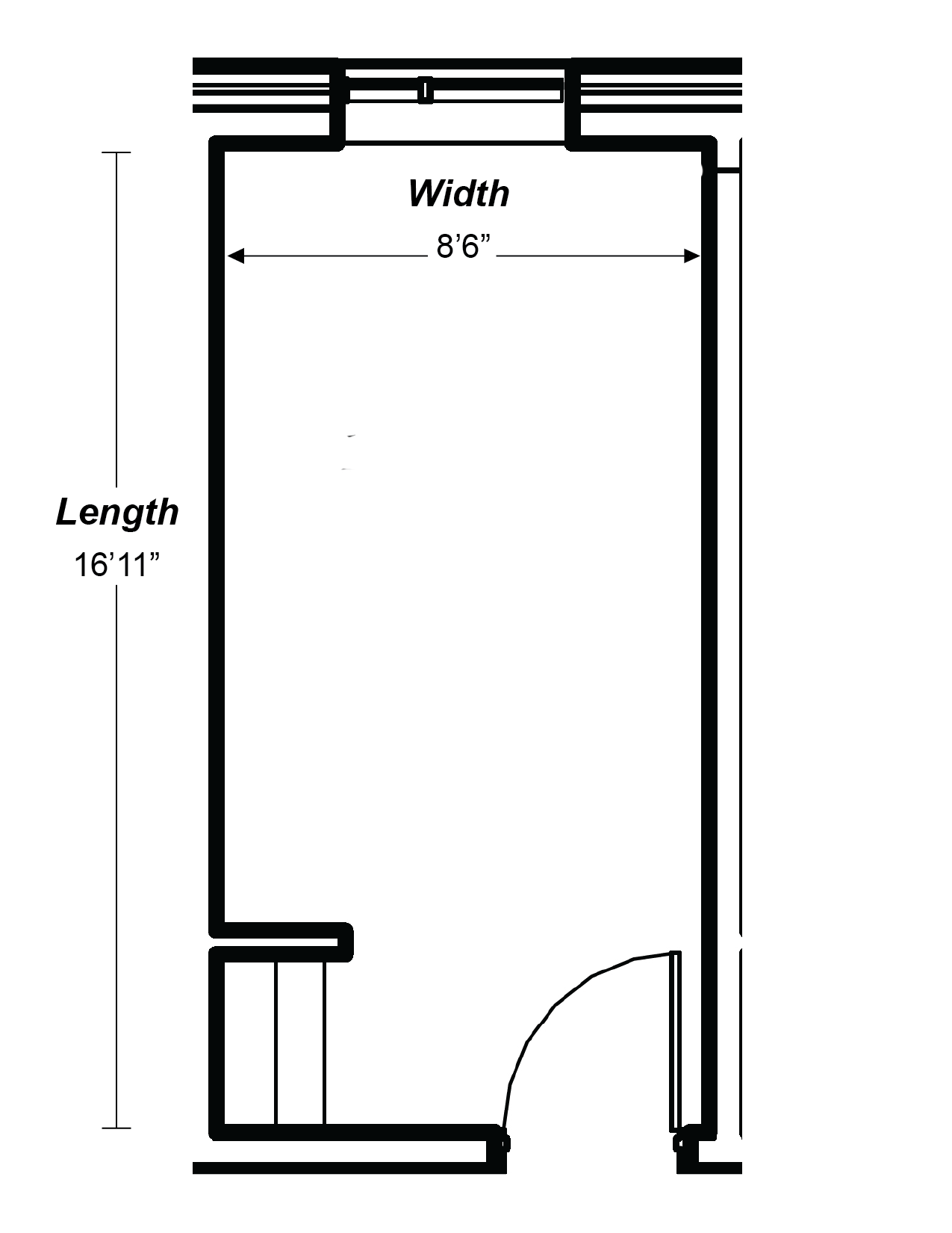 South Hall Single Floor Plan Illustration 
