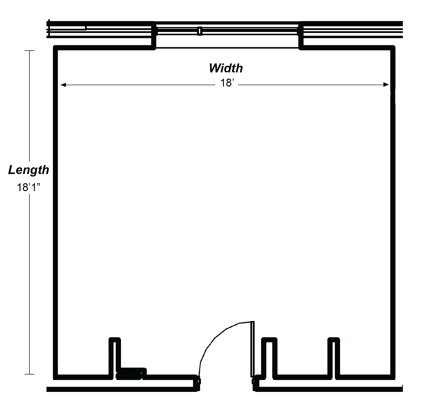 Double Floor Plan Illustration 